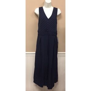 1901 Pinstripe jumpsuit tie back wide leg Size 16